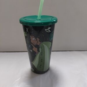 Disney Green and Black Tumbler with Straw